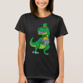 Kids Leprechaun Irish T-Rex Dinosaur St Patrick Da Tシャツ (正面)