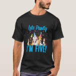 Kids Lets Pawty I'm FIVE Puppy Dog Themed Birthday Tシャツ<br><div class="desc">Kids Lets Pawty I'm FIVE Puppy Dog Themed Birthday Party Outfit  1</div>