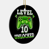 Kids Level 10ロック解除済み誕生日ビデオゲーム10th セラミックオーナメント (右)