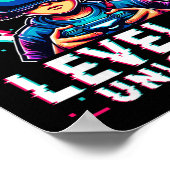 Kids Level 10 Unlocked 10 Years Old Birthday Gamer ポスター (角)