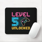 Kids Level 5 Unlocked Gaming Birthday  マウスパッド (マウス)