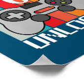 Kids Level 6 Unlocked Video Game 6th Birthday ポスター (角)