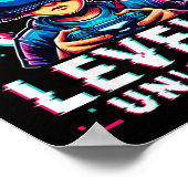 Kids Level 9 Unlocked 9 Years Old Birthday Gamer F ポスター (角)