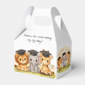 Kids Lion Elephant Giraffe Kindergarten Grad Party フェイバーボックス (裏面サイド)