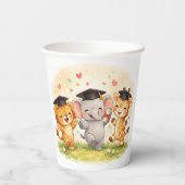 Kids Lion Elephant Giraffe Preschool Kindergarten 紙コップ (裏面)