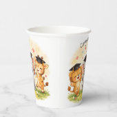 Kids Lion Elephant Giraffe Preschool Kindergarten 紙コップ (右)