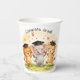 Kids Lion Elephant Giraffe Preschool Kindergarten 紙コップ