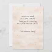 Kids Lion Elephant Giraffe Woodland Graduation カード (裏面)