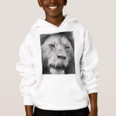 Kids’ Lion Printed Pullover Hoodie (正面)