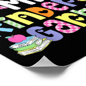 Kids Little Miss Kindergarten Girl Back To School ポスター (角)