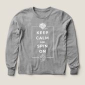 Kids' Long-Sleeve Hanukkah Shirt - Keep Calm and (デザイン正面)