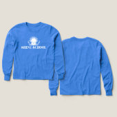 kids long sleeve white logo (デザイン 正面＆背面)