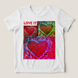 Kids "Love It"複数のハートTシャツ トライブレンドＴシャツ