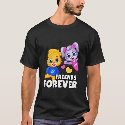 Kids LucasとRuby Friends Forever Kids 最高の Frie Tシャツ (正面)