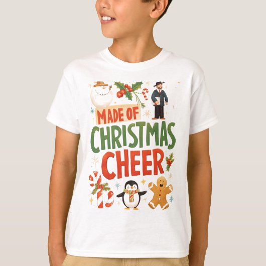 Kids Made of Christmas Cheer Festive T-Shirt Tシャツ (正面)