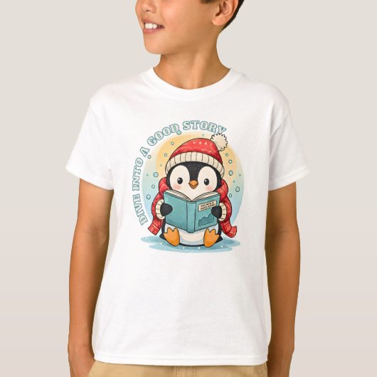 Kids' Magical Storytime Penguin Adventure Cotton T Tシャツ (正面)