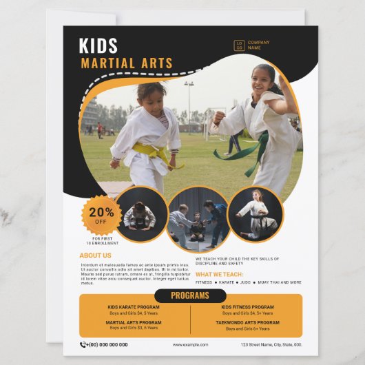 Kids Martial Arts Flyer Template (正面)