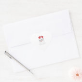 Kids Matching Valentines Pug Dog Lover Gift ハートシール (封筒)