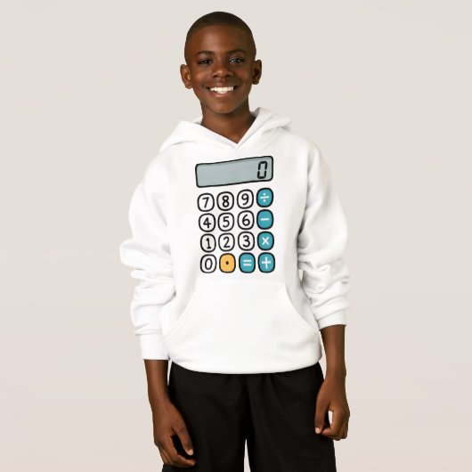 Kids Maths Calculator Hoodie for Primary School (正面フル)