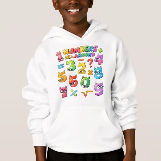 Kids Maths Numbers Hoodie | Number Day UK (正面)