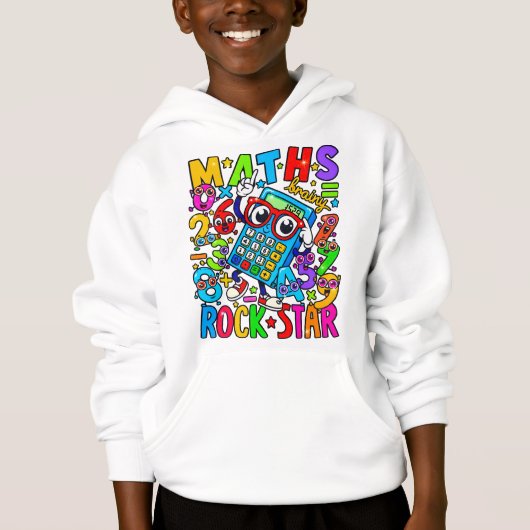 Kids Maths Rock Star Hoodie | Primary School UK (正面)