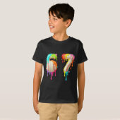 Kids Meme 67 Number Six 6 Seven 7 Ice Cream Drips Tシャツ (正面フル)