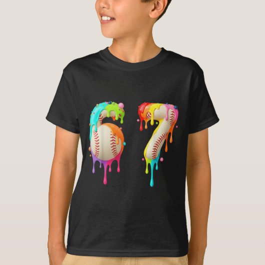 Kids Meme 67 Number Six 6 Seven 7 Ice Cream Drips Tシャツ (正面)