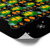 Kids Men Women Tractor Christmas Tree Farmer Xmas  ポスター (角)