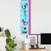 Kids Mermaidの成長グラフ ポスター (ホームオフィス)