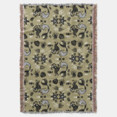 Kids Mermaid Gold Beach スローブランケット (正面縦)