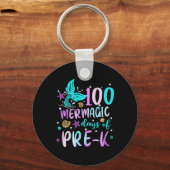 Kids Mermaid Tail 100 Mermagic日のPre-K For T キーホルダー (正面)