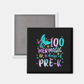 Kids Mermaid Tail 100 Mermagic日のPre-K For T マグネット (正面/裏面)