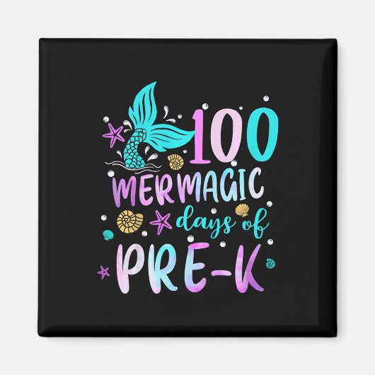 Kids Mermaid Tail 100 Mermagic日のPre-K For T マグネット (正面)