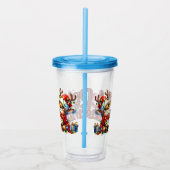 Kids Merry Christmas Reindeer アクリルタンブラー (右)