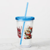 Kids Merry Christmas Reindeer アクリルタンブラー (裏面)