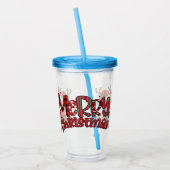 Kids Merry Christmas Reindeer アクリルタンブラー (左)