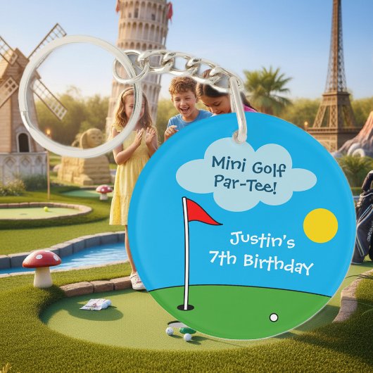 Kid's miniature golf Birthday party keychain gift キーホルダー