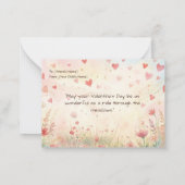 Kids Miniature Horse Valentine Exchange Card ノートカード (裏面)