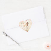 Kids Miniature Horse Valentine Heart Sticker ハートシール (封筒)