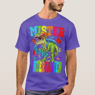 Kids Mister Kindergarten Dude Monster Truck Dinosa Tシャツ