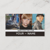 Kids ModelsとActorsのヘッドショットテンプレートカード 名刺 (正面)