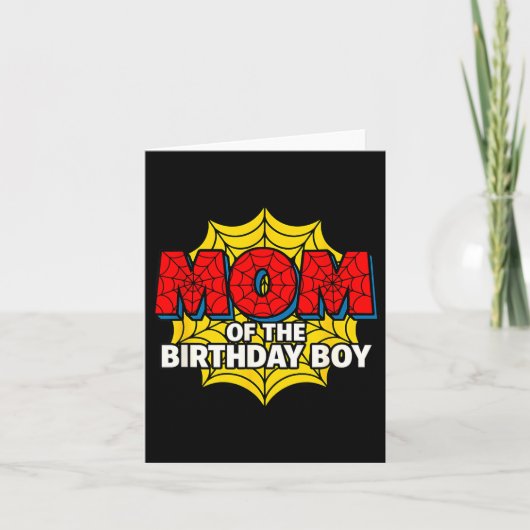Kids Mom Of The Birthday Boy Sder Theme Party Matc カード (正面)