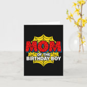 Kids Mom Of The Birthday Boy Sder Theme Party Matc カード (黄色い花)