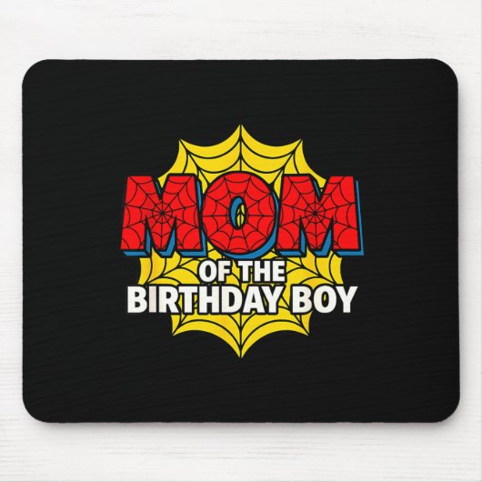 Kids Mom Of The Birthday Boy Sder Theme Party Matc マウスパッド (正面)