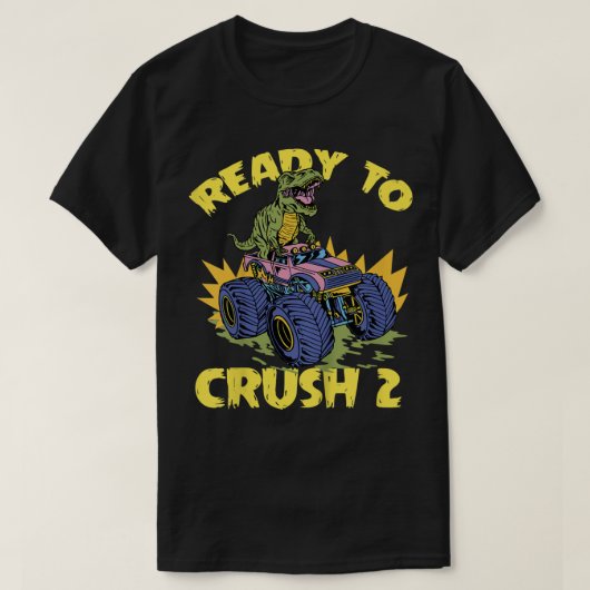 Kids Monster Truck 2nd Birthday I'm Ready To Crush Tシャツ (デザイン正面)
