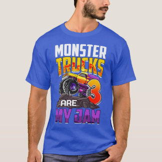 Kids Monster Trucks Are My Jam 3rd Birthday Monste Tシャツ