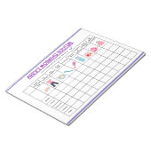 Kids Morning Routine Checklist with Cute Icons ノートパッド (アングル)