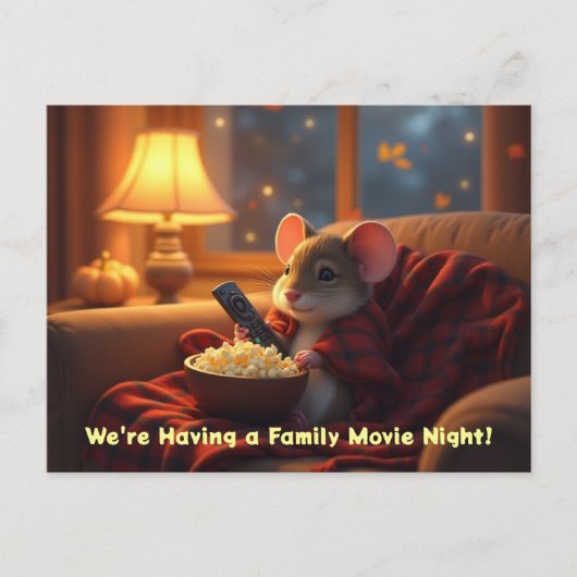 Kids' Movie & Parents' Date Night Invite Postcard 案内ポストカード (正面)