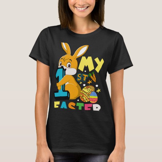 Kids My 1st Easter Bunny Christian Easter Day Tシャツ (正面)