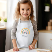 Kids Name Boho Pastel Earth Tones 子供用エプロン